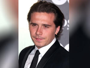 His outing came after his mother Victoria said she was 'so proud' of Brooklyn and his girlfriend Nicola Peltz, 25, after they attended a protest earlier this month.