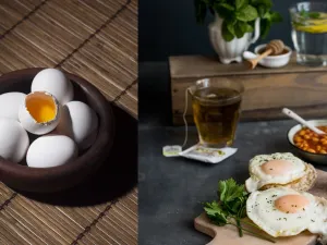 طبق البيض بالأعشاب والريحان