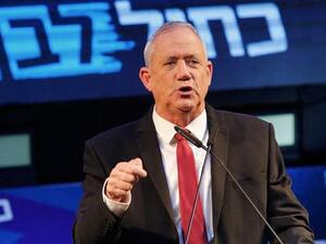Retired Israeli General Benny Gantz in Tel Aviv, Israel on September 15, 2019. (AFP)