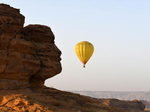 Extraordinary sandstone landscapes host extraordinary cultural and natural heritage. Surrounded with beautiful unique rock formation where you can only find in AlUla. (Shutterstock/ File Photo)