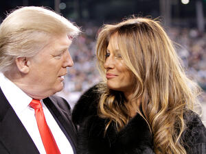 Donald Trump and wife Melania Trump before a football game at MetLife Stadium. (Shutterstock/ File Photo)