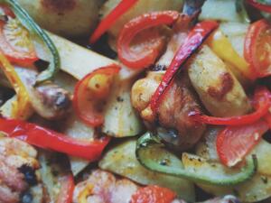 سلطة الخضروات المشوية