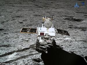 The initial discovery was made by China's Yutu-2 moon rover as it was investigating the Von Kármán crater on the far side of the moon. (AFP/File)