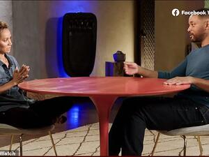 Tell-all: Jada Pinkett Smith admitted to having an affair during her marriage during a confessional with her husband Will Smith on Red Table Talk on Friday. (Facebook Watch)