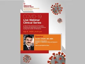 WCM-Q Dean to Give Webinar on Impact of Physical Distancing on Mental Health