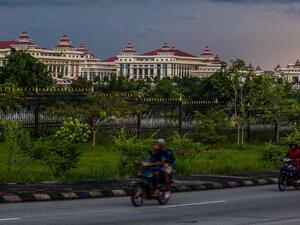 Myanmar’s parliment building in the captial Naypyidaw (Twitter)