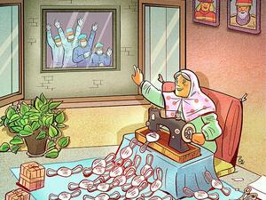 Cartoonist Masud Shojaei-Tabatabai who is also the director of the Art Bureau’s Visual Arts Office has said that cartoons can help transfer tips for dealing with COVID-19 (Twitter)