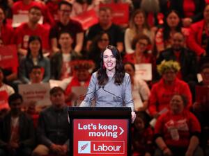 New Zealand's Prime Minister Jacinda Ardern attends the launch of the Labour Party's election campaign in Auckland on August 8, 2020, ahead of the country's general elections scheduled for September 19. MICHAEL BRADLEY / AFP