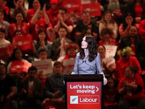 New Zealand's Prime Minister Jacinda Ardern attends the launch of the Labour Party's election campaign in Auckland on August 8, 2020, ahead of the country's general elections scheduled for September 19. MICHAEL BRADLEY / AFP