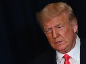 US President Donald Trump speaks during a news conference in Bedminster, New Jersey, on August 8, 2020. JIM WATSON / AFP