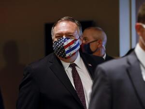 U.S. Secretary of State Mike Pompeo departs a meeting with members of the U.N. Security Council about Iran's alleged non-compliance with a nuclear deal at the United Nations in New York, August 20, 2020. MIKE SEGAR / POOL / AFP