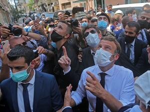 Macron in Beirut (AFP/Getty Images) 