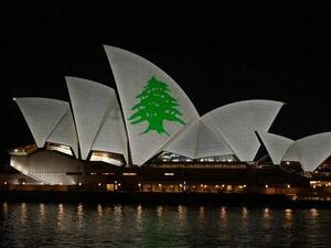 أرزة لبنان تزين دار الأوبرا في سيدني