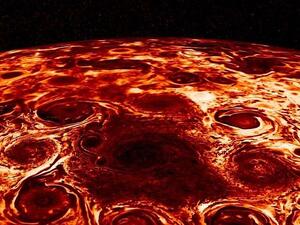 NASA shared a detailed image of Jupiter, but viewers said it looks more like ‘a pepperoni pizza.' (NASA)