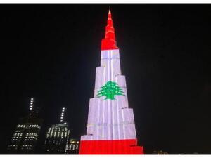 برج خليفة يتضامن مع ضحايا انفجار بيروت