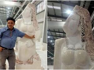 Controversial ‘Egypt Rising’ statue (Twitter)