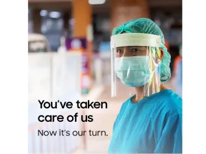 Frontline healthcare sector workers across the country will be eligible for discounted screen services on select models and a cashback promotion through the Samsung eStore