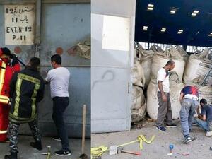 It comes as a tragic photo emerged showing the final moments of firefighters sent to tackle a blaze at Warehouse 12 in Beirut's port before the stockpile of 2,750 tons of ammonium nitrate stored inside exploded with the force of a small nuke. (Twitter)