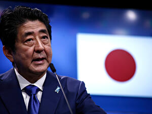 Japan's Prime Minister Shinzo Abe attends a EU-Japan summit in Brussels, Belgium. (Shutterstock/ File Photo)