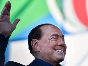 Leader of Italy's liberal-conservative party Forza Italia, Silvio Berlusconi. Tiziana FABI / AFP
