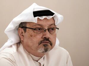 In this file photo taken on December 15, 2014, Saudi journalist Jamal Khashoggi attends a press conference in the Bahraini capital Manama. A Saudi court overturned five death sentences over the 2018 murder of journalist Jamal Khashoggi, a killing which sparked an international outcry, and instead jailed eight defendants to between seven and 20 years, state media reported. MOHAMMED AL-SHAIKH / AFP