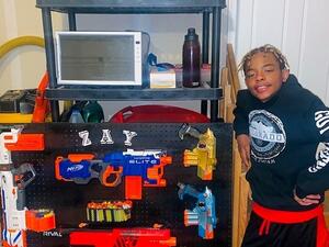 It wasn't until after the class that Dani received an email from her son's art teacher. (Elliott/ Family)