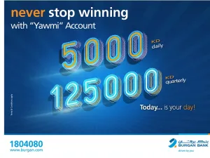 Burgan Bank Announces Names of the Daily Lucky Winners of Yawmi Account Draw