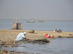 Country's largest freshwater lake, Manchar lake (Twitter)