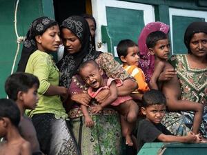Almost 70,000 Rohingya have fled Myanmar since October (AFP)