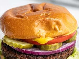 برجر الفاصولياء السوداء النباتي