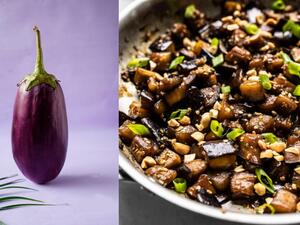 الباذنجان المقلي بالصويا