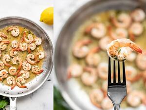 روبيان بالزبدة والثوم