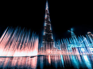 Dubai show fountain next to Burj Khalifa (Shutterstock/ File Photo)