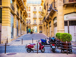 Traditional French architecture and narrow street of Beirut downtown, Lebanon. (Shutterstock/ File Photo)