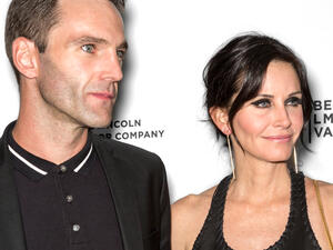Johnny McDaid (L) and director - actress Courteney Cox attend the premiere of 'Just Before I Go' during the 2014 Tribeca Film Festival (Shutterstock/ File Photo)