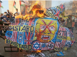 Palestinians protest in Rafah in the southern Gaza Strip against Israeli normalisation deals with the United Arab Emirates and Bahrain, hours ahead of a signing ceremony at the White House. - AFP pic