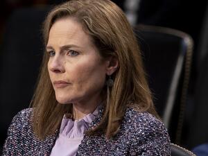  A divided US Senate on October 25, 2020 narrowly advanced President Donald Trump's Supreme Court nominee Amy Coney Barrett, setting up her contentious but all-but-certain final confirmation on October 26, 2020, just eight days before the presidential election. Stefani Reynolds / POOL / AFP