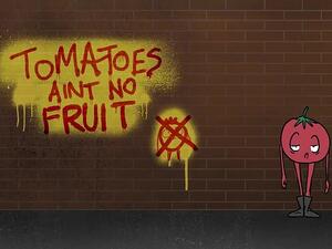 Later in the clip, the tomato sees a lemon spraying graffiti that says: 'Tomatoes ain't no fruit.' Former officer Harry Miller, of the campaign group Fair Cop, said: 'It is beyond absurd. This is why the public are losing respect for the police. (Video Screenshot)