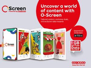 Ooredoo تقدم عالماً من العروض الحصرية والمحتوى الرقمي الرائع عبر تطبيق  O-Screen