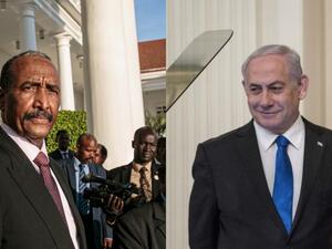 Sudanese General Abdel Fattah al-Burhan, the head of the country’s Sovereign Council, reportedly met Israeli Prime Minister Benjamin Netanyahu in Uganda on 3 February 2020 (AFP/file photo)