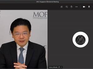 H.e. Obaid Humaid Al Tayer Virtually Meets With Singapore’s Minister for Education and Second Minister for Finance