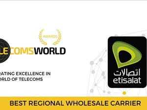 اتصالات تحصد جائزة "أفضل مُزوّد إقليمي للخدمات والمبيعات بالجملة" في حفل جوائز "تيليكوم وورلد ميدل إيست 2020