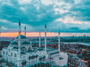 Aerial view of the new Camlica Mosque  (Shutterstock)	