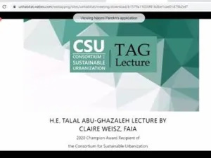 Abu-Ghazaleh’s Role Highly Recognized Globally as Founding Chair of the Consortium for Sustainable Urbanization