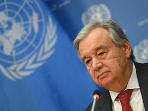 United Nations Secretary-General Antonio Guterres at UN Headquarters in New York City, on February 4, 2020. (Angela Weiss / AFP)
