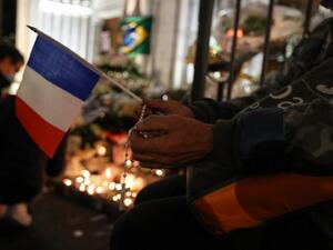 The killings came two weeks after a French teacher was decapitated outside his school north of Paris by a suspected Islamist extremist. The teacher had shown his pupils cartoons of the Prophet Mohammed during a lesson on freedom of speech.  Valery HACHE / AFP
