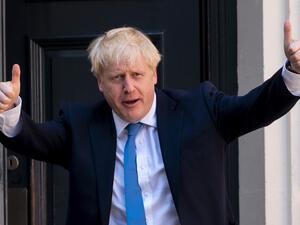 In this file photo taken on July 23, 2019 new Conservative Party leader and incoming prime minister Boris Johnson arrives at the Conservative party headquarters in central London. On July 23, 2019, party members choose Brexit figurehead Boris Johnson as their new leader. He becomes prime minister the next day. Niklas HALLE'N / AFP