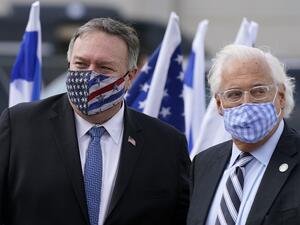 US Secretary of State Mike Pompeo became the first top American diplomat to visit a West Bank Jewish settlement and the Golan Heights, cementing Donald Trump's strongly pro-Israel legacy. Patrick Semansky / POOL / AFP