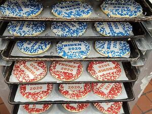 According to the bakery, sales and orders for Trump-themed cookies have 'vastly' outstripped those for the Biden-themed equivalent by a margin of almost 6 to 1 (Facebook)