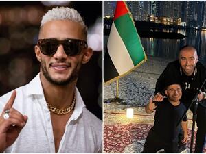 Mohamed Ramadan Hugs Israeli Singer Omer Adam in Dubai .. & an Emirati Blogger Brags About It